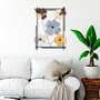 Wallity Accesorio Decorativo de Pared de Metal Hecho a Mano 50x70x4 cm